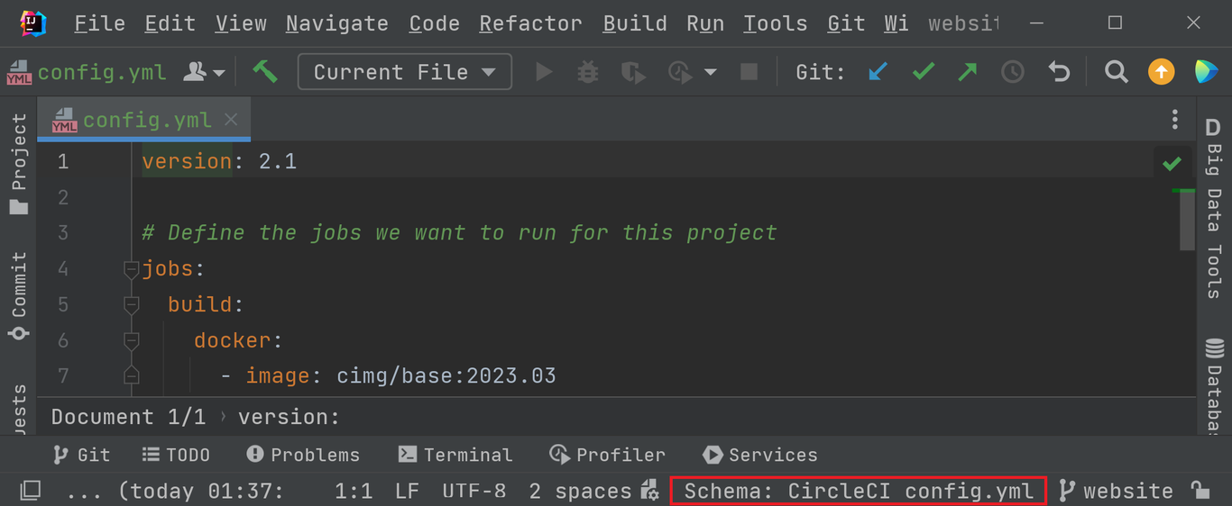 JSON schema check in Intellij IDEA